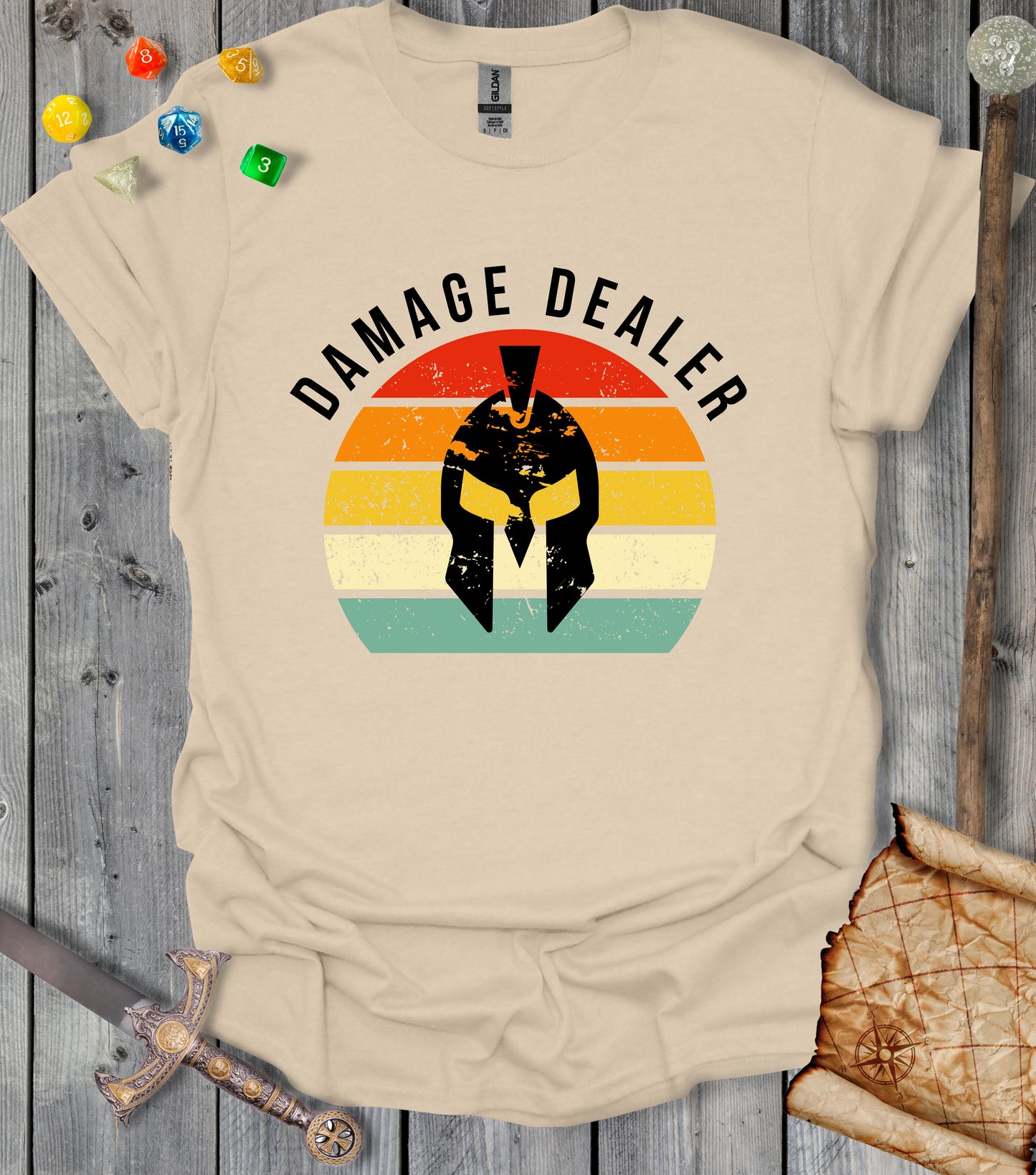 Damage dealer - Knight helmet - T-shirt