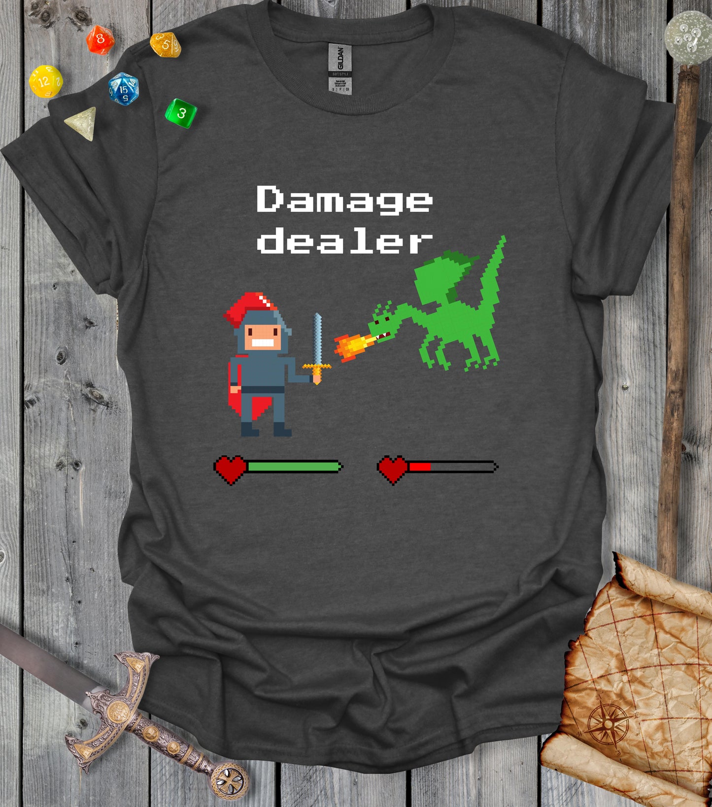 Damage dealer - Pixel art - T-shirt