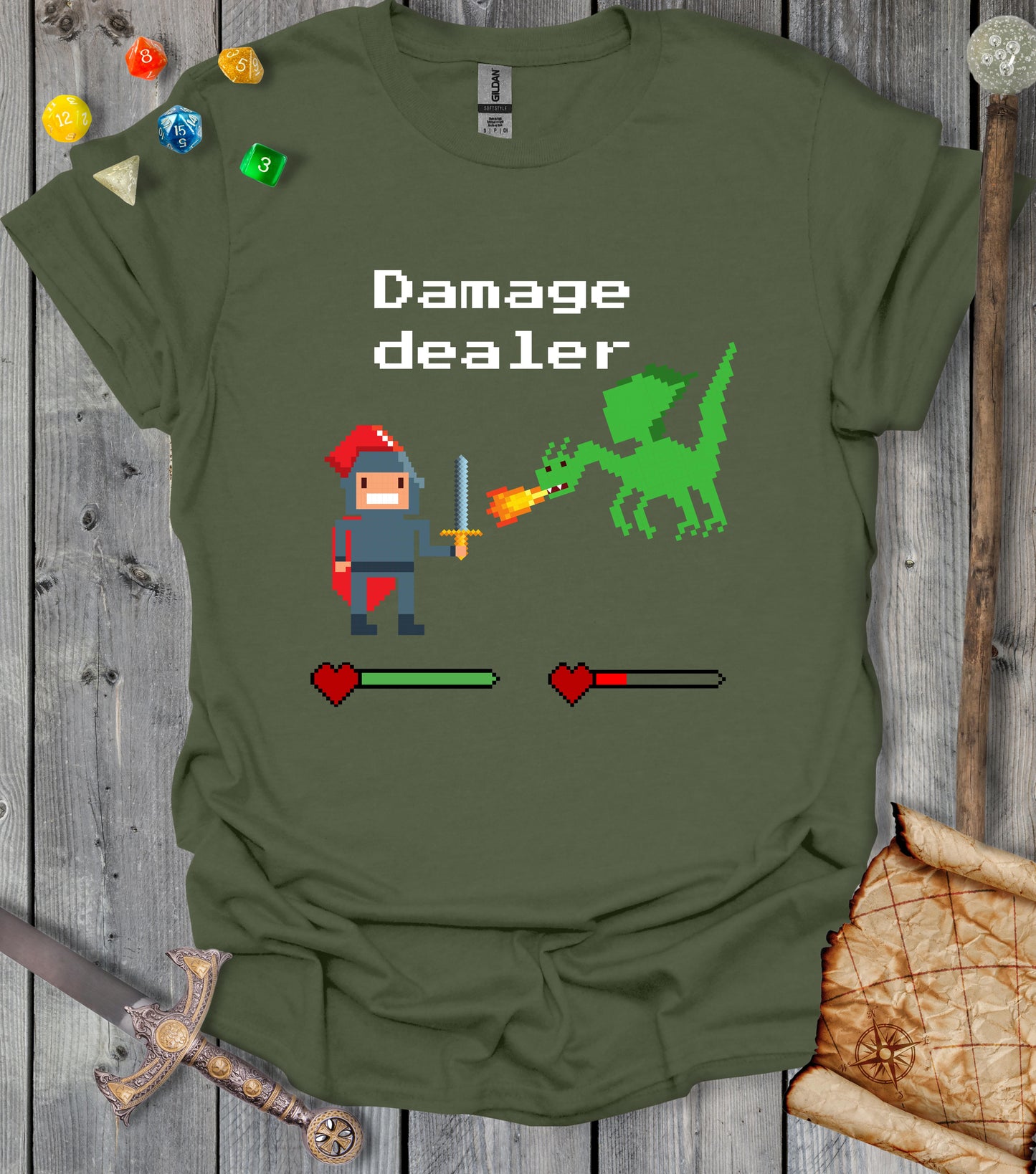 Damage dealer - Pixel art - T-shirt