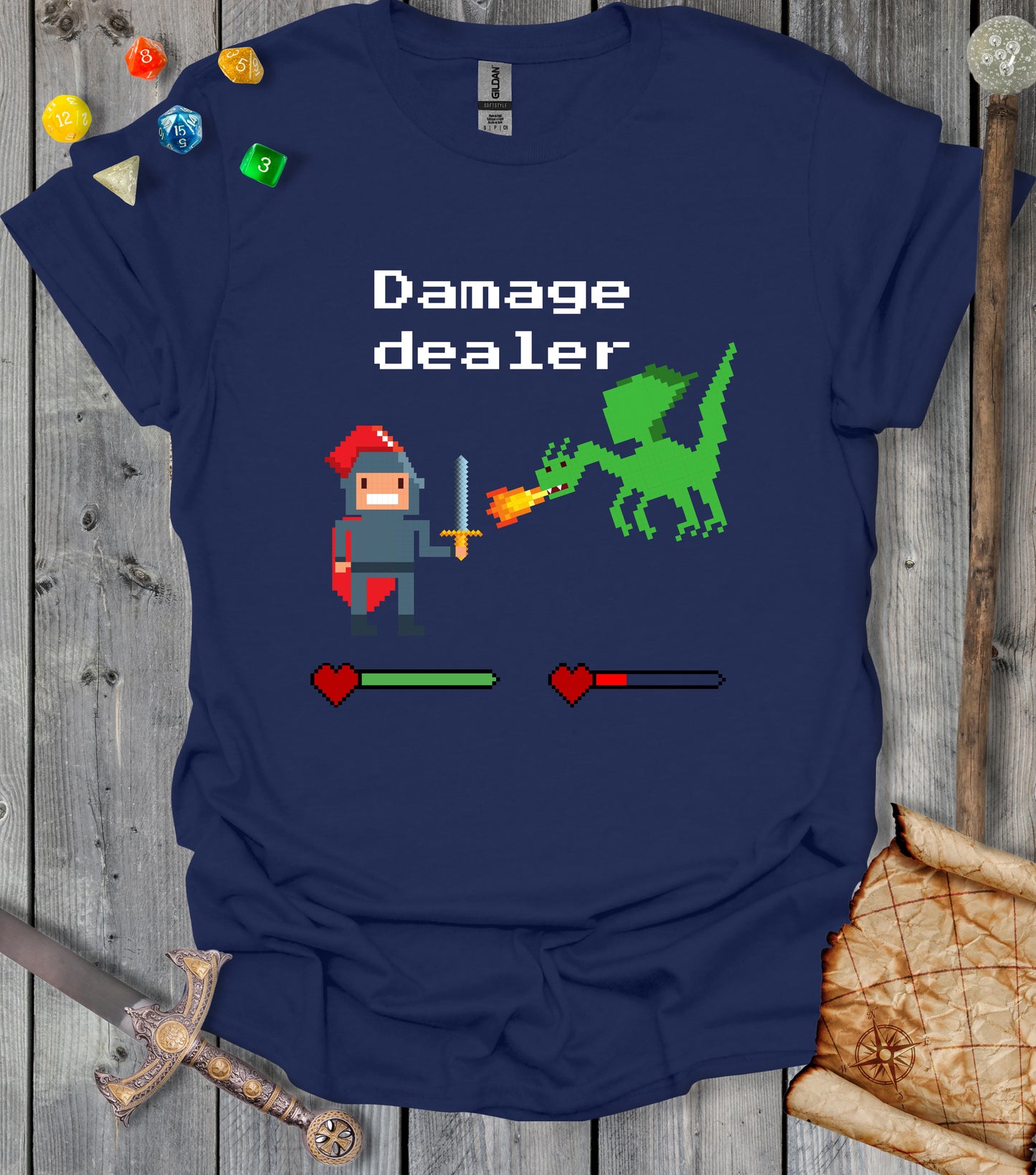 Damage dealer - Pixel art - T-shirt