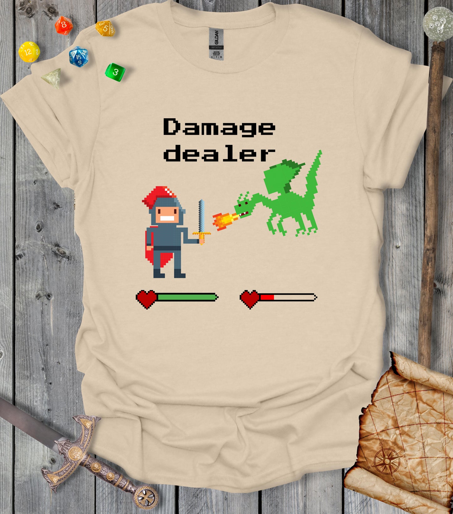 Damage dealer - Pixel art - T-shirt