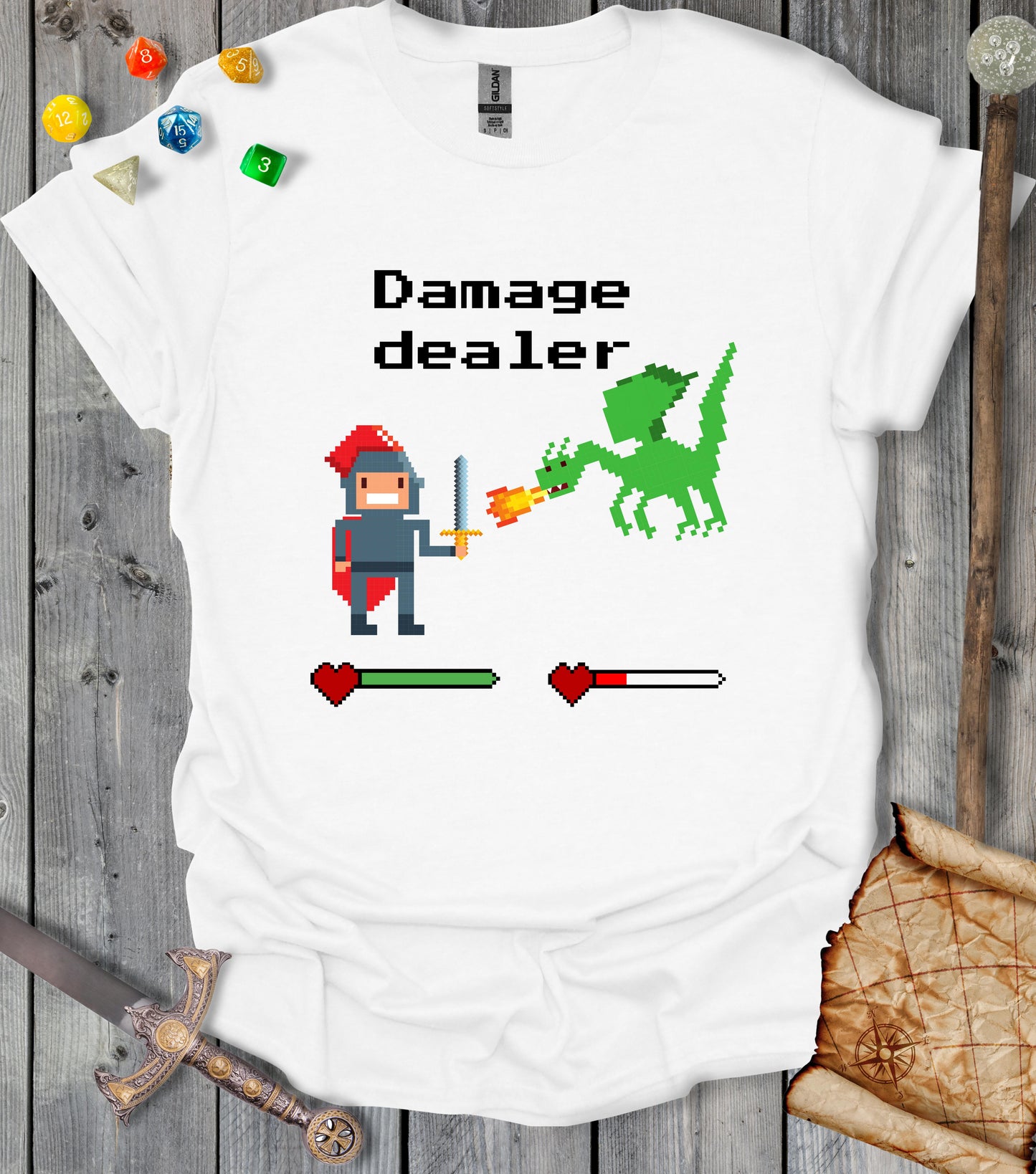 Damage dealer - Pixel art - T-shirt