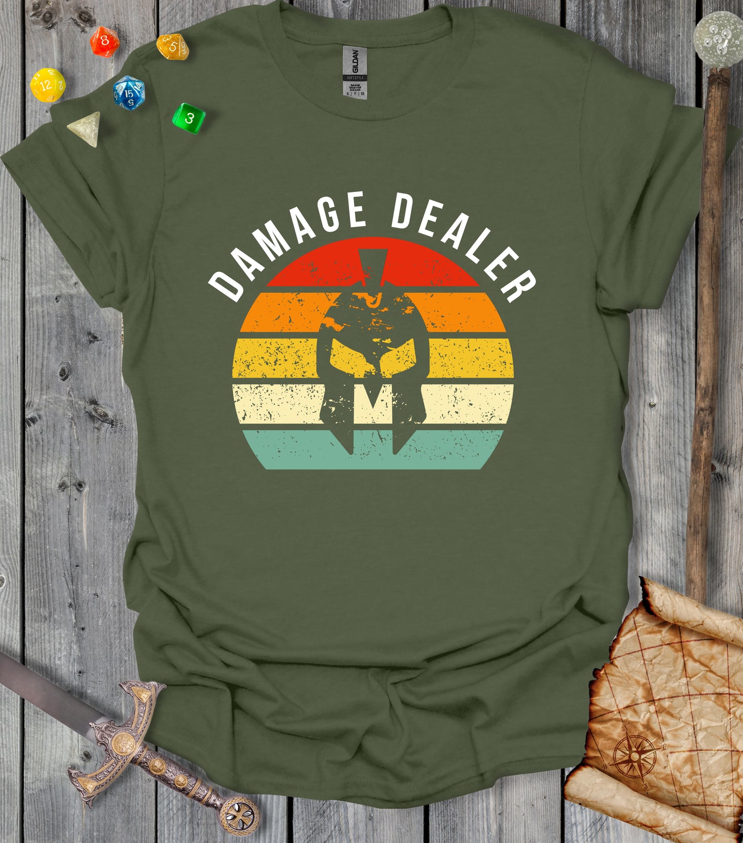 Damage dealer - Knight helmet - T-shirt