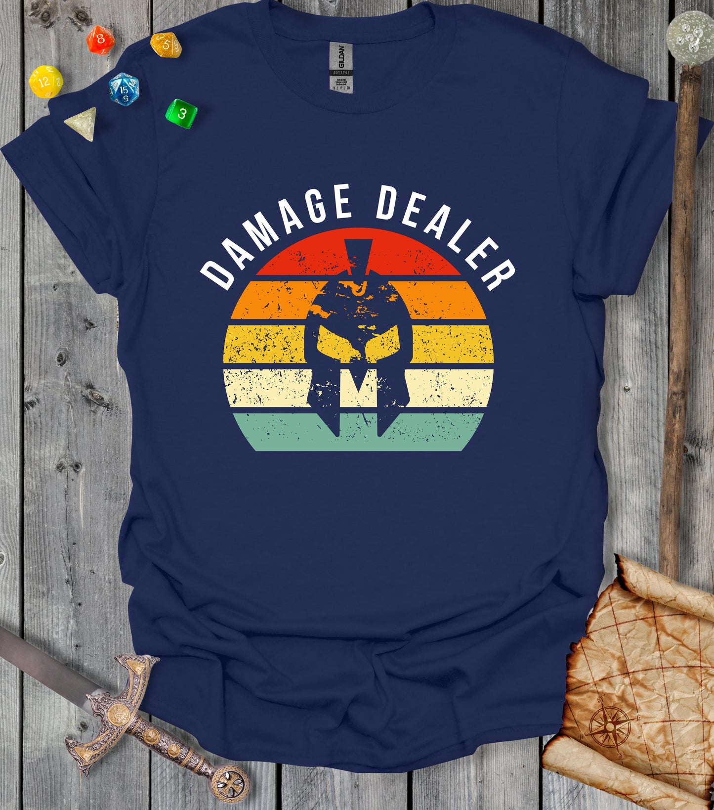 Damage dealer - Knight helmet - T-shirt