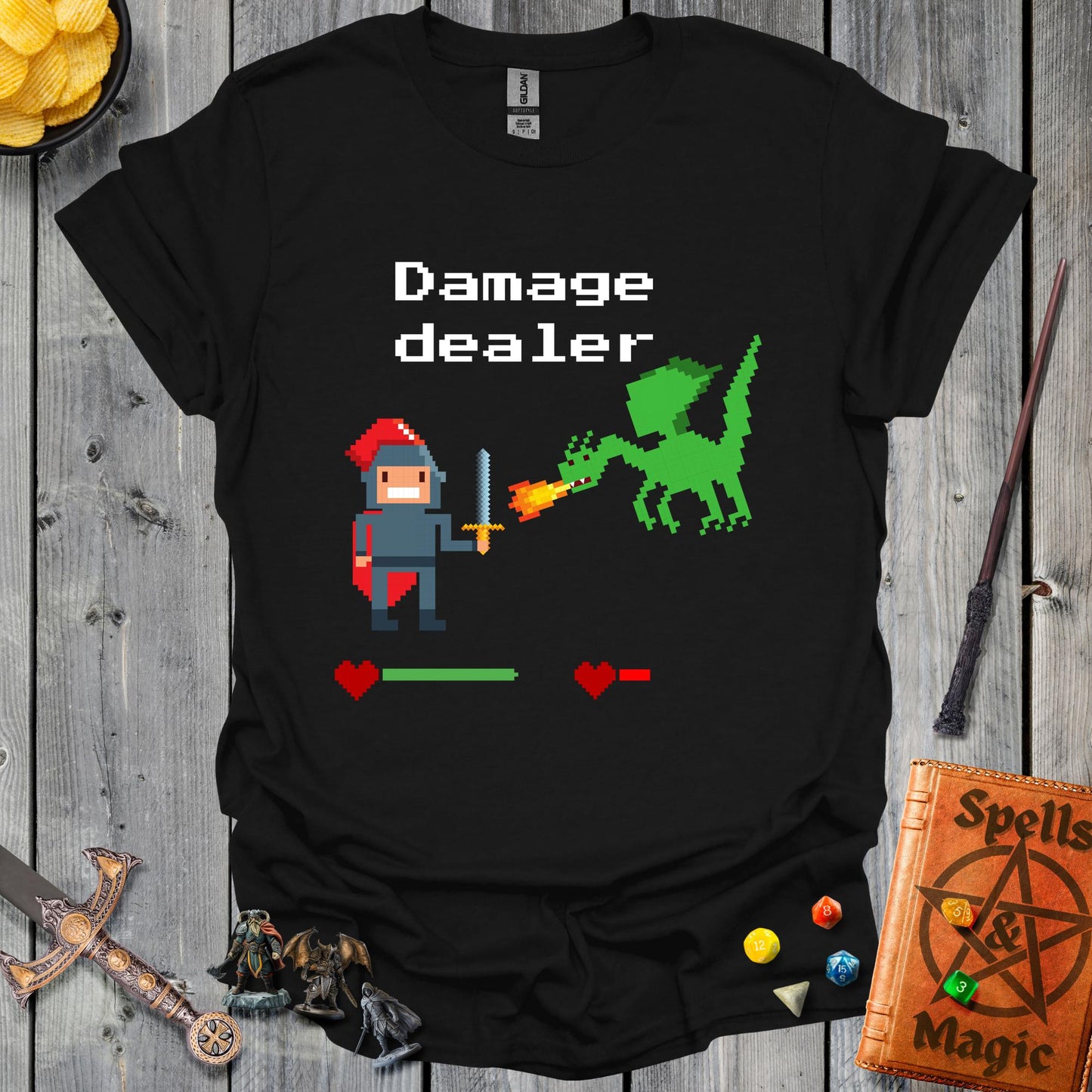 Damage dealer - Pixel art - Black