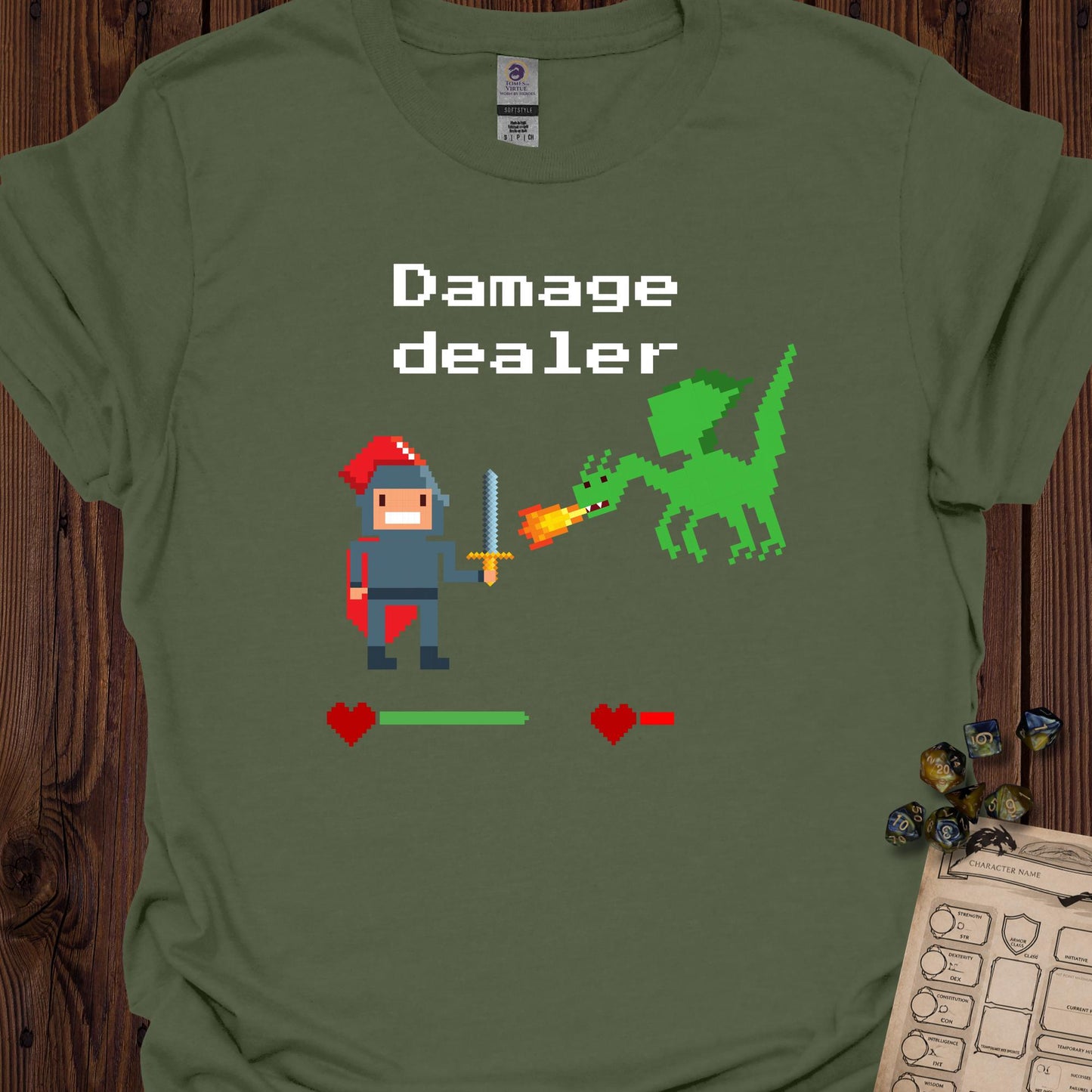 Damage dealer - Pixel art - MilitaryGreen