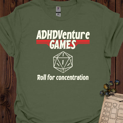 ADHDVenture Games - roll for concentration - MilitaryGreen