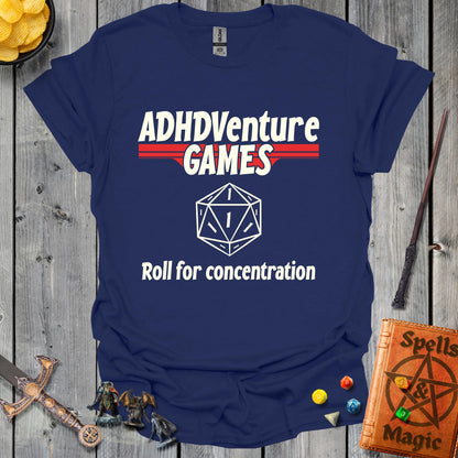 ADHDVenture Games - roll for concentration - NavyBlue