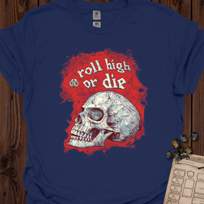 Roll high or die - skull - Navy