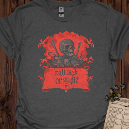 Roll high or die - skull and swords - DarkHeather