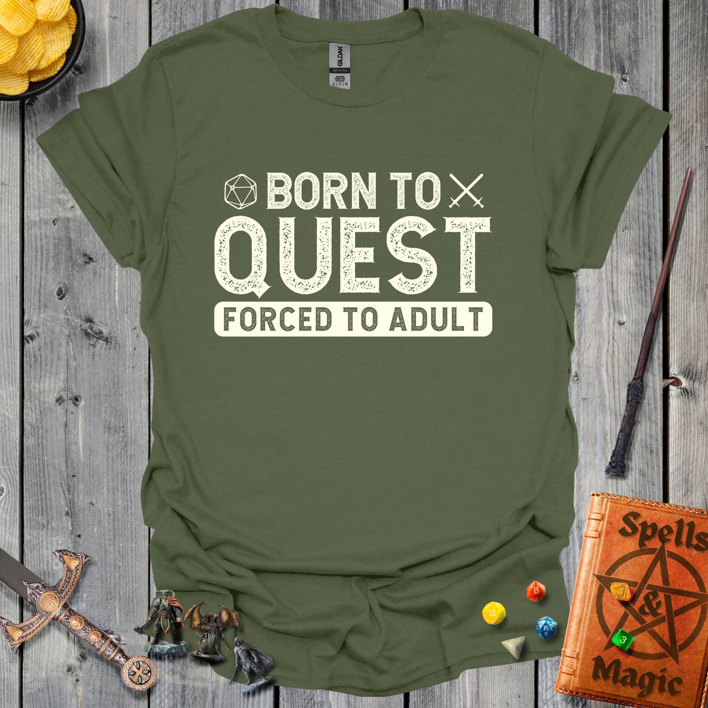 Born to Quest - MilitaryGreen