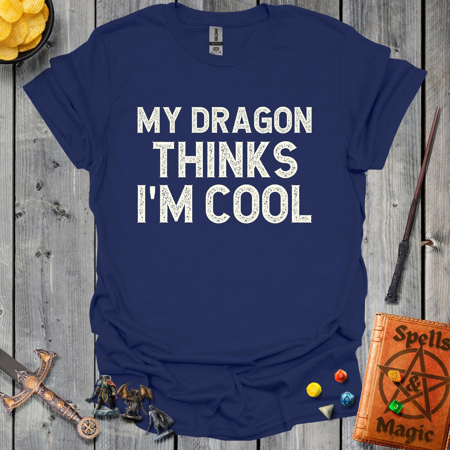 My Dragon Thinks I'm Cool - NavyBlue