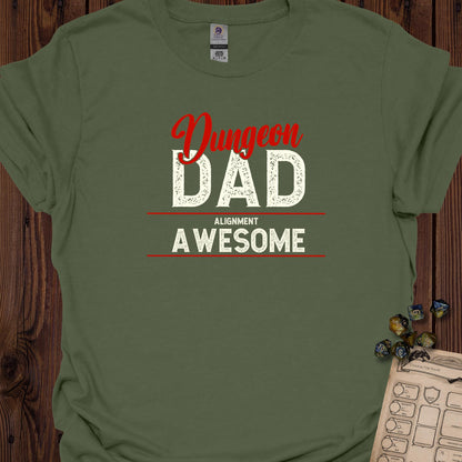 Dungeon Dad Alignment Awesome - MilitaryGreen