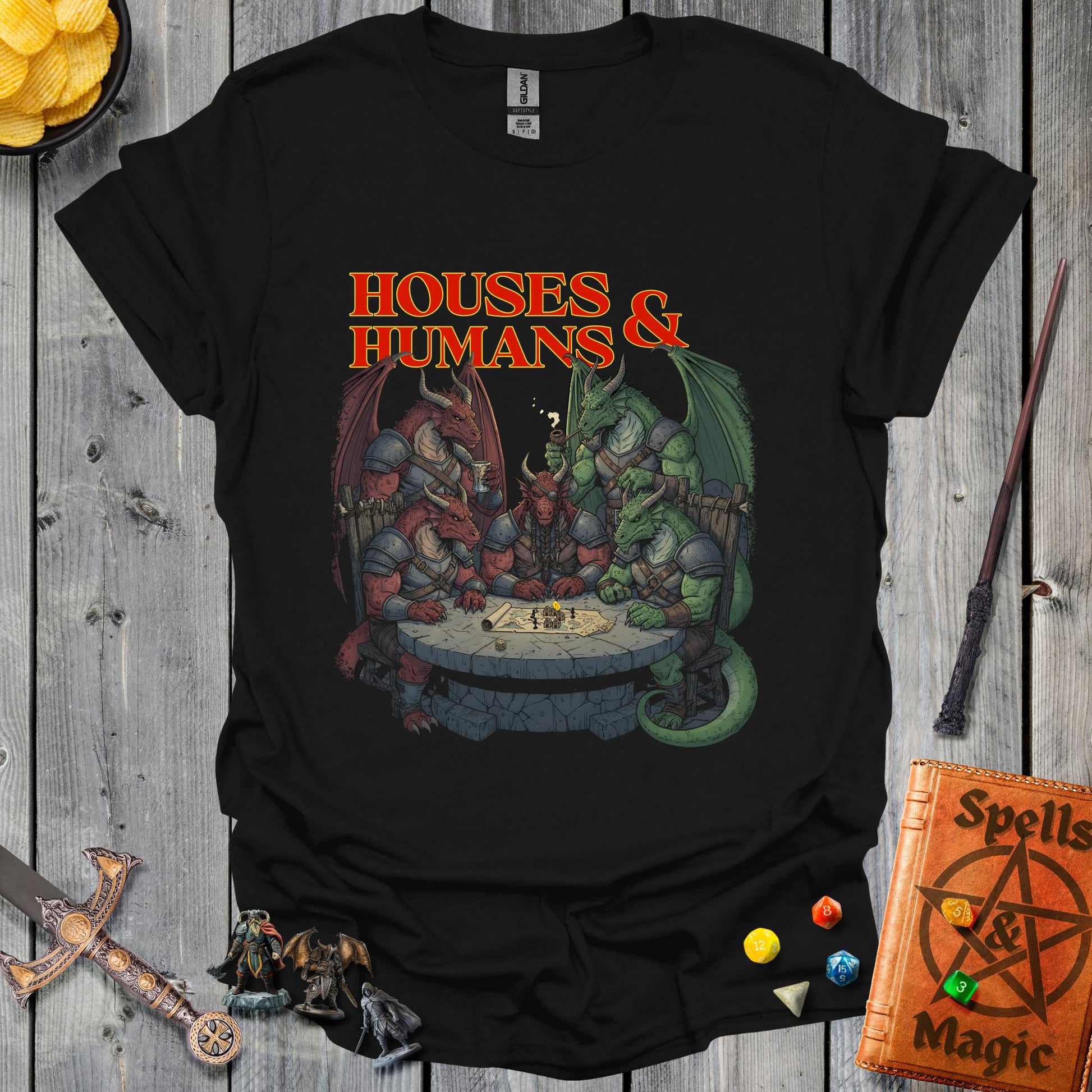 Houses and humans - Black