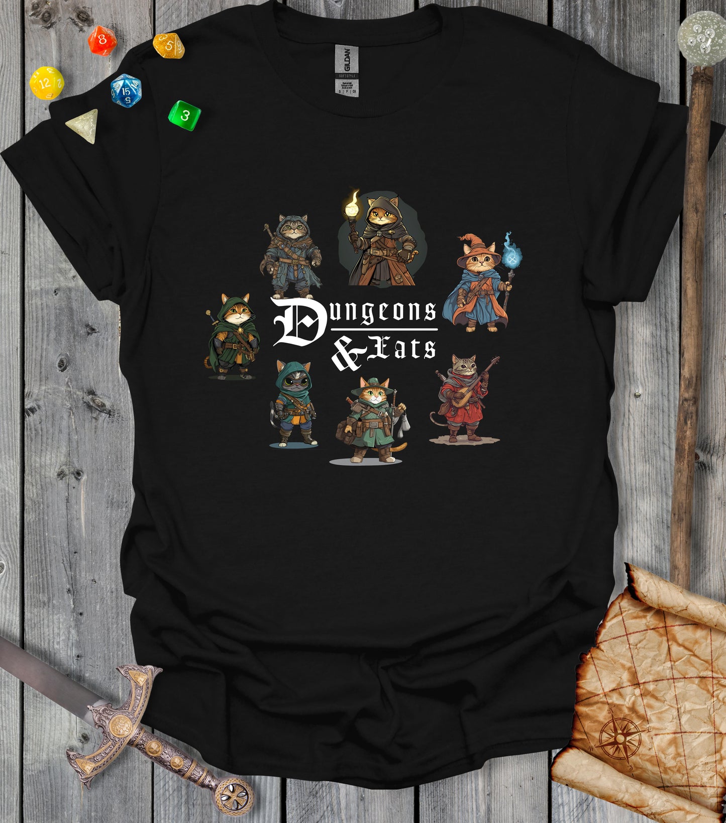 Dungeons and cats - T-shirt