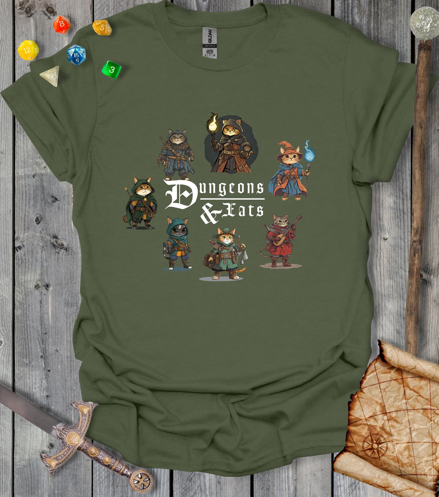 Dungeons and cats - T-shirt