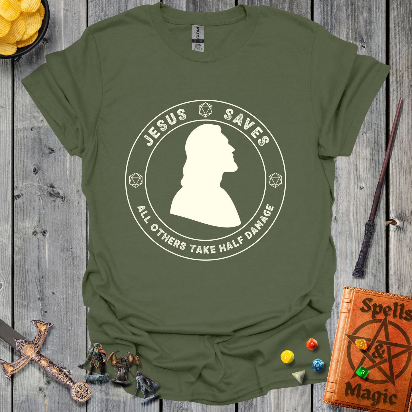 Jesus saves - MilitaryGreen