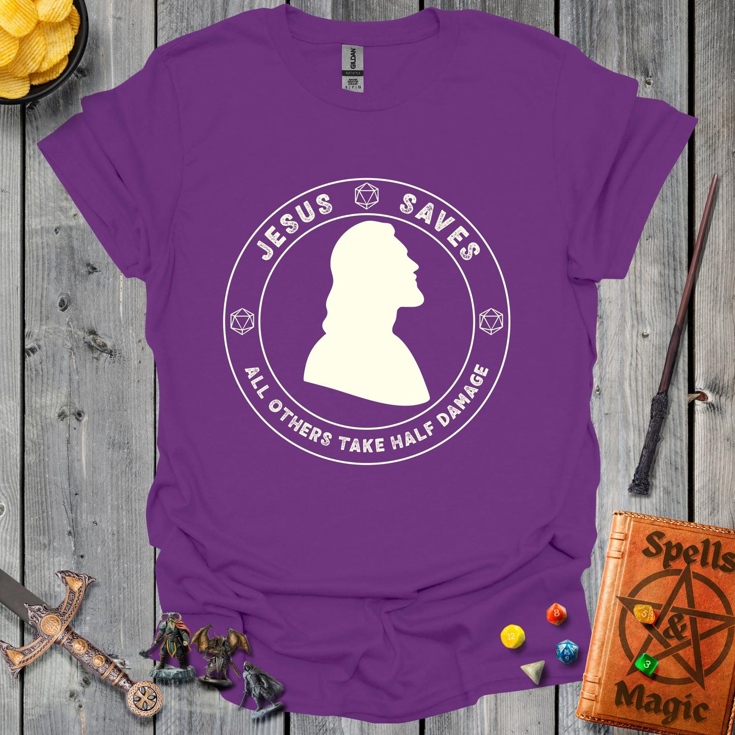 Jesus saves - Purple