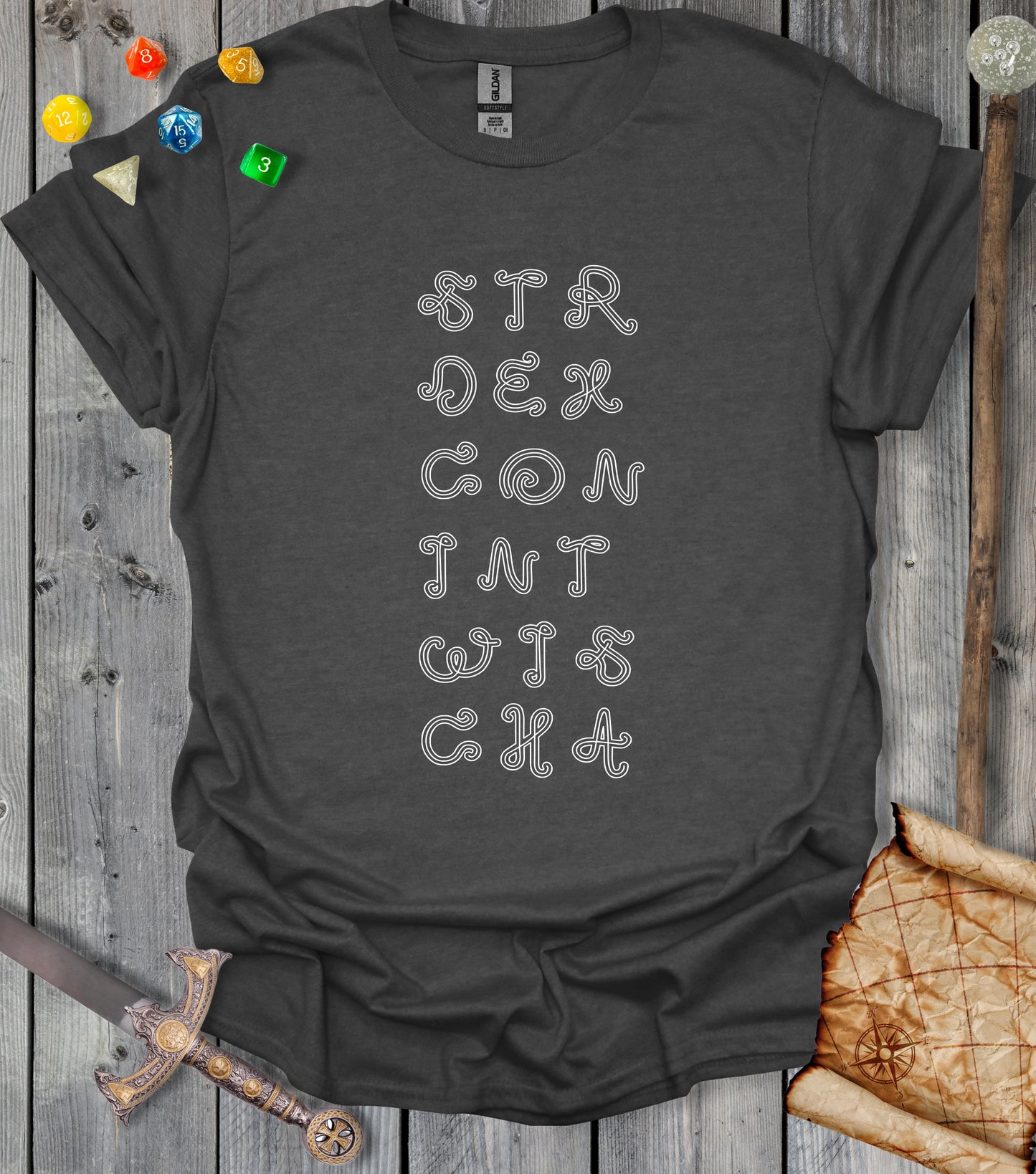 STR DEX CON INT WIS CHA - T-shirt