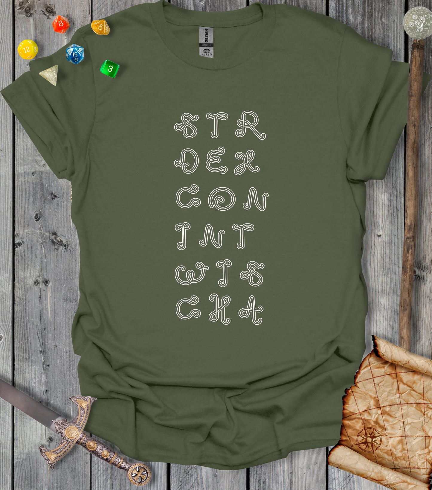 STR DEX CON INT WIS CHA - T-shirt