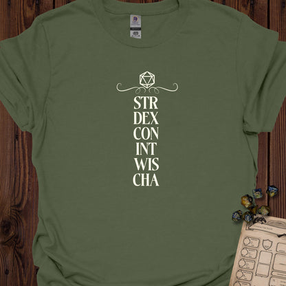 STR DEX CON INT WIS CHA - MilitaryGreen