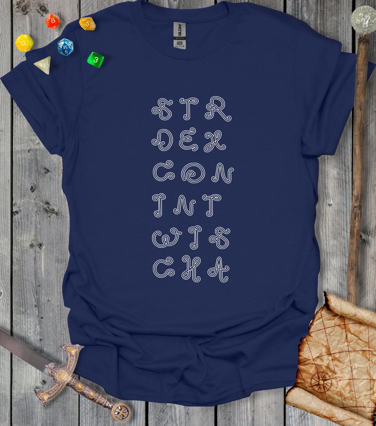 STR DEX CON INT WIS CHA - T-shirt