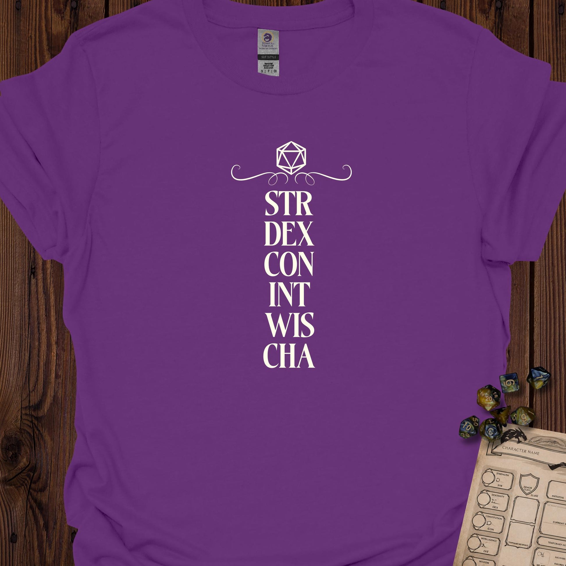 STR DEX CON INT WIS CHA - Purple