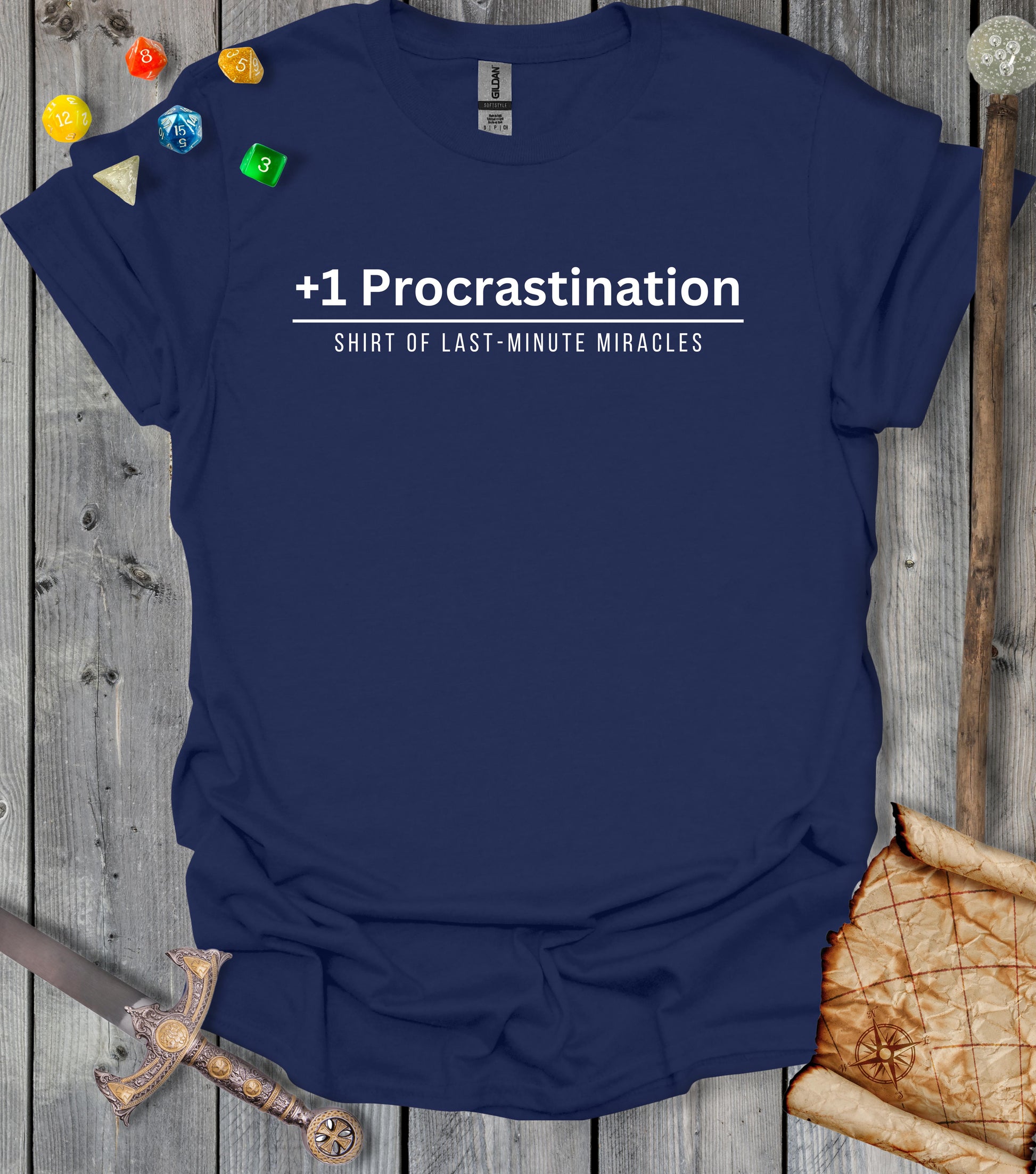 +1 Procrastination - NavyBlue