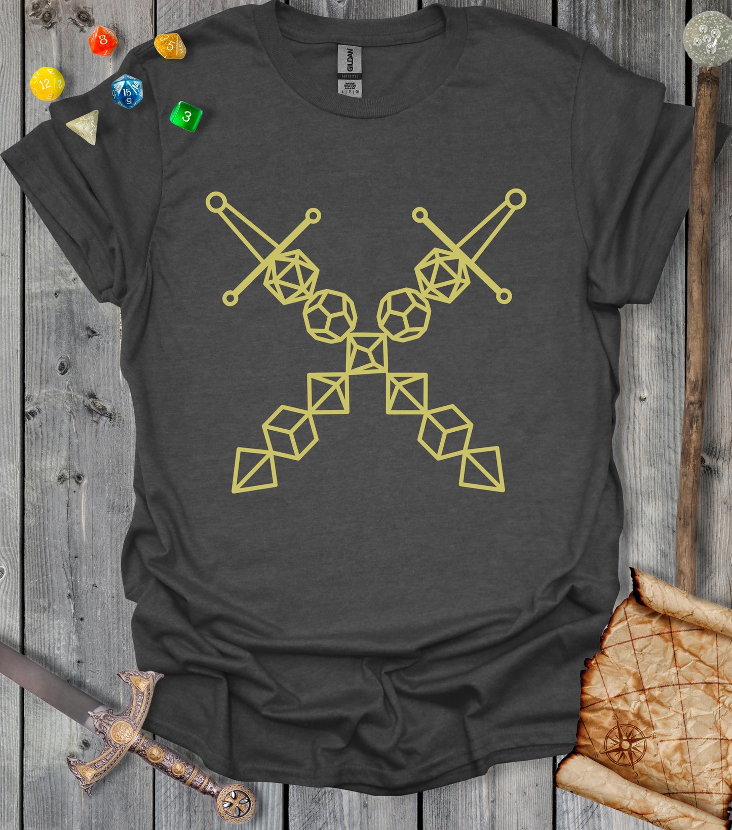 Dice set swords - T-shirt