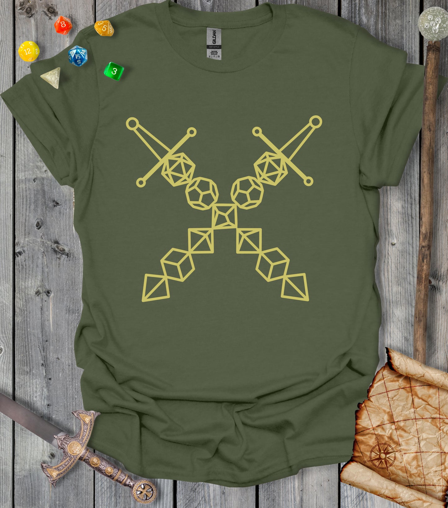 Dice set swords - T-shirt