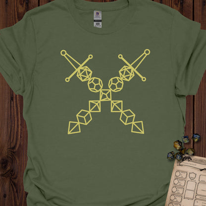 Dice set swords - MilitaryGreen