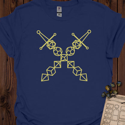 Dice set swords - Navy
