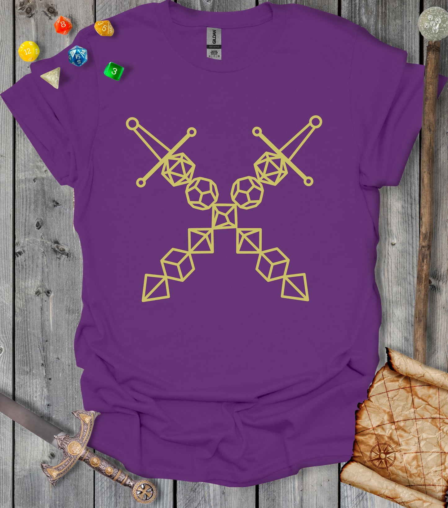 Dice set swords - T-shirt