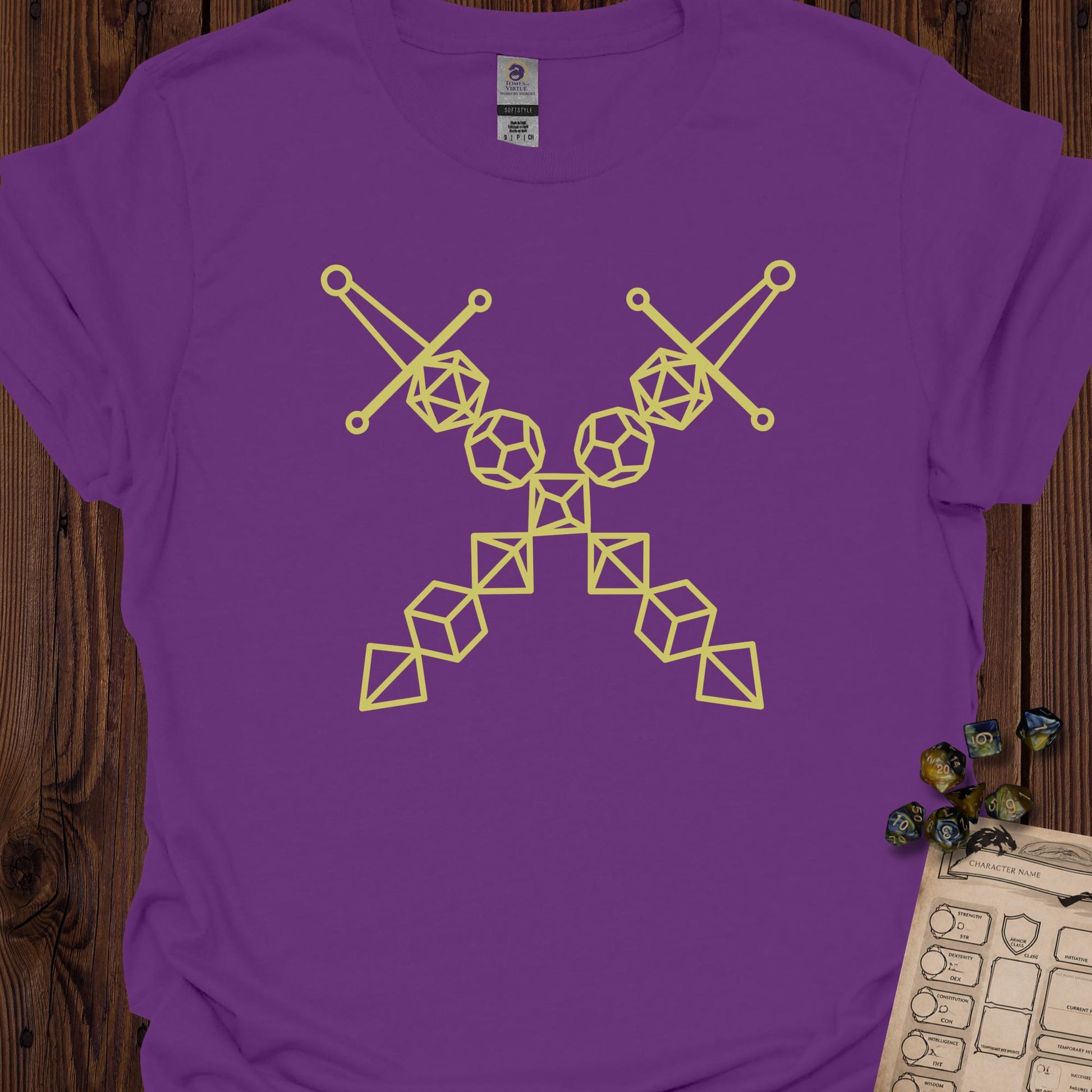 Dice set swords - Purple