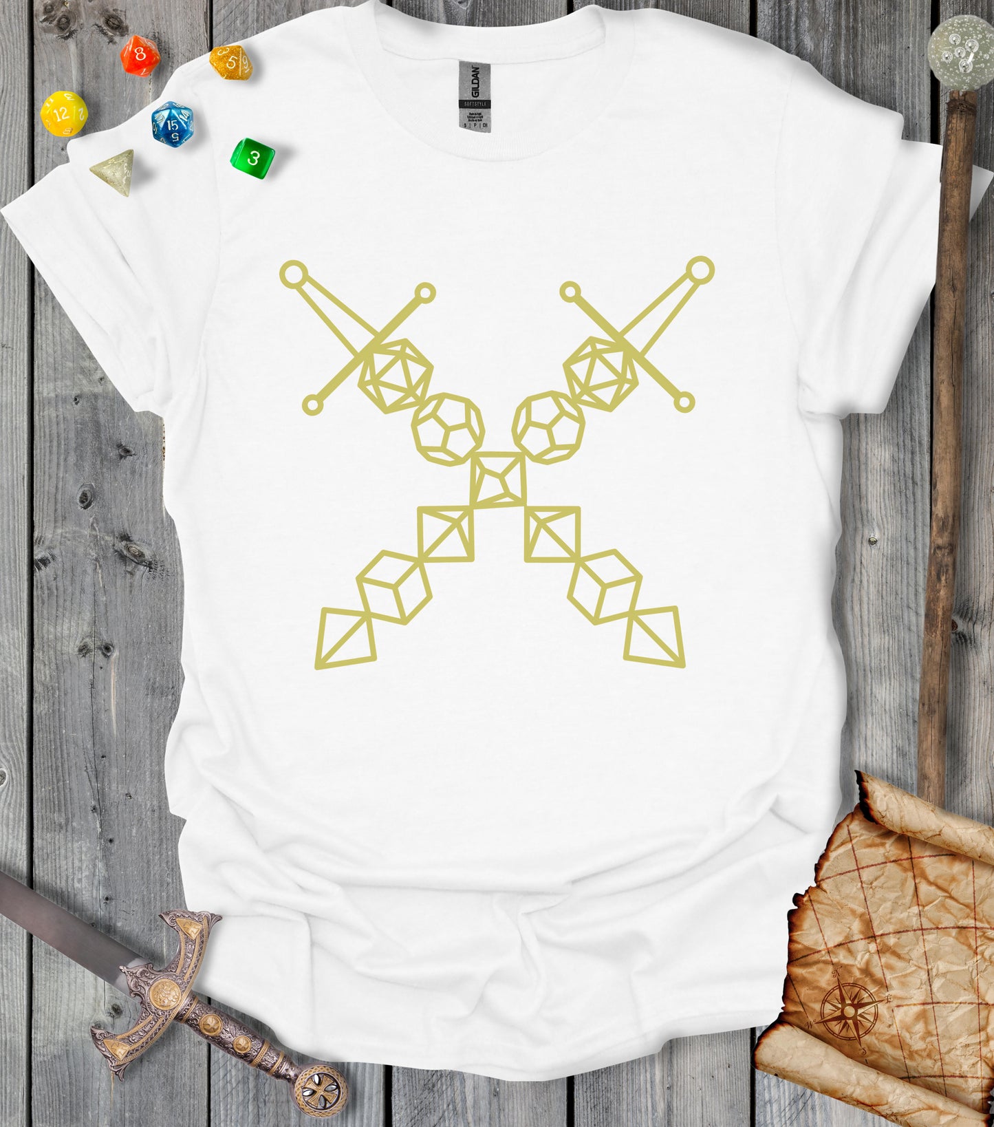 Dice set swords - T-shirt