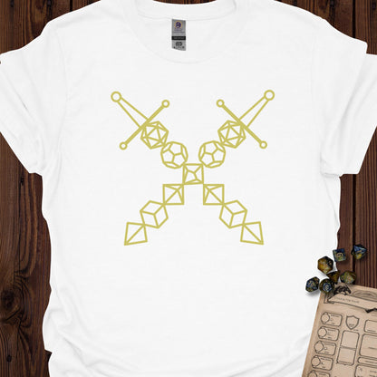 Dice set swords - White