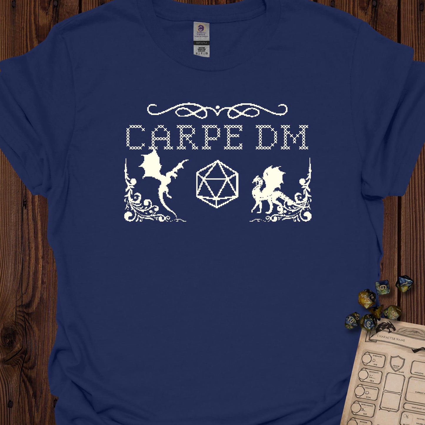 Carpe DM Cross stitch pattern - Navy
