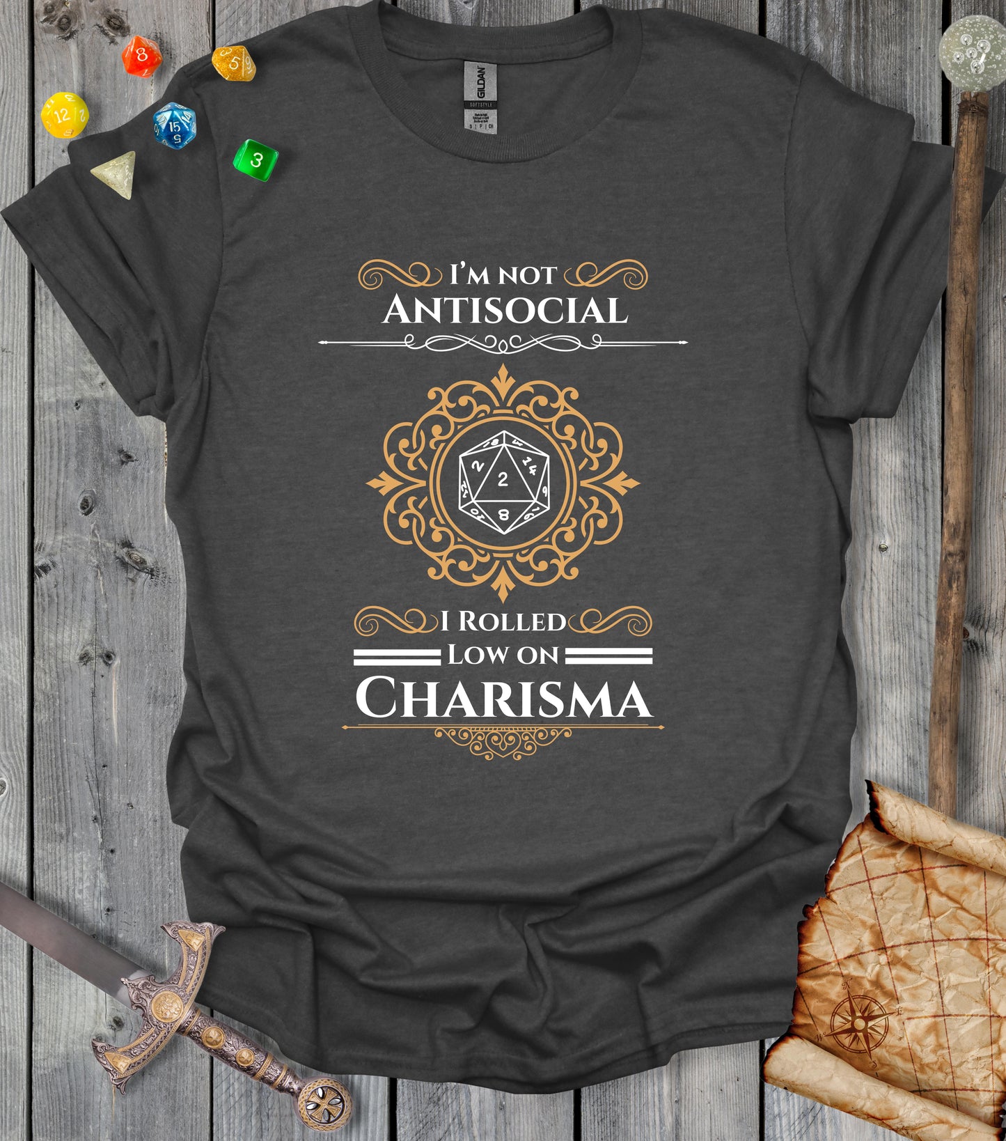 Low on charisma - T-shirt