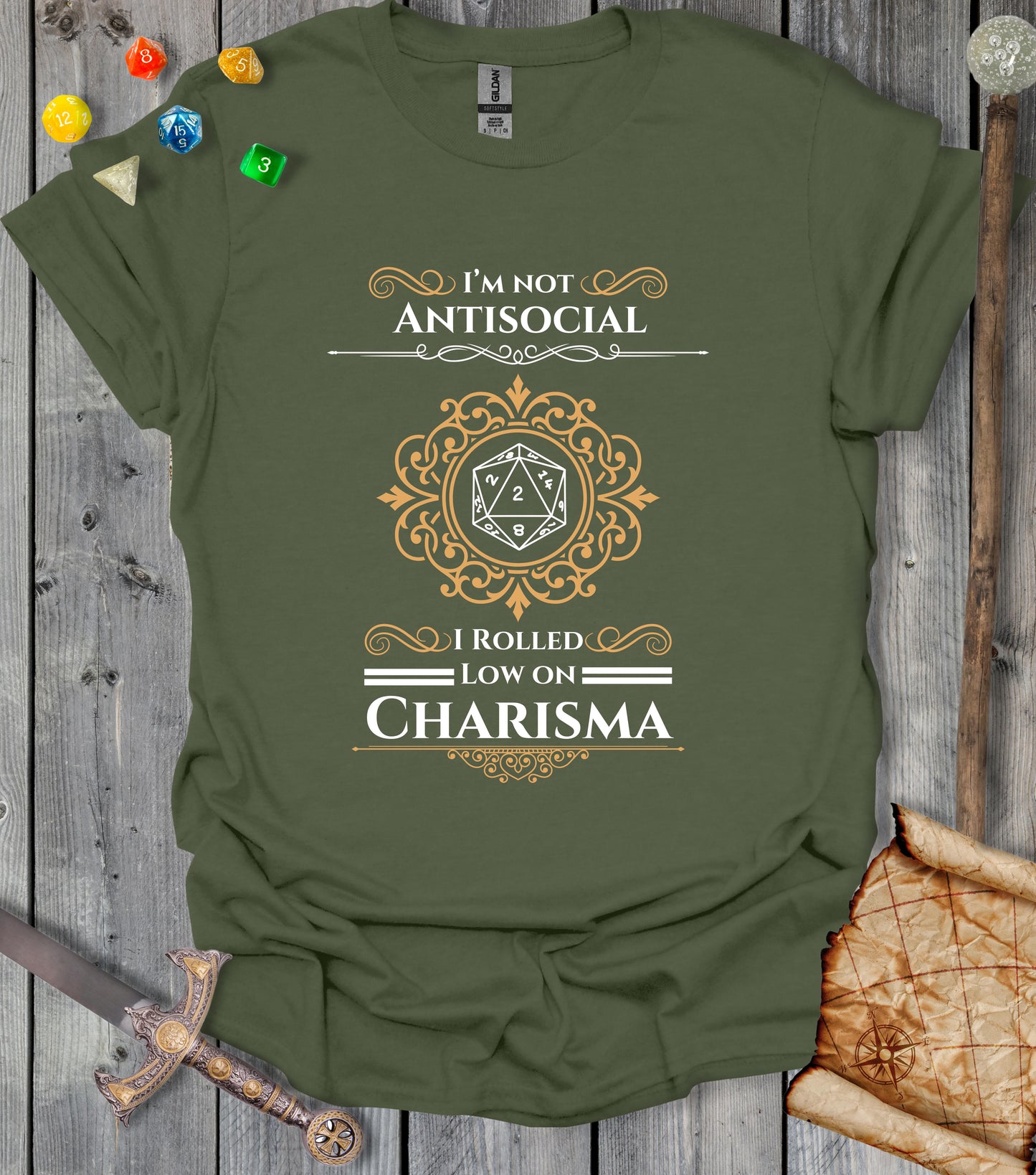 Low on charisma - T-shirt