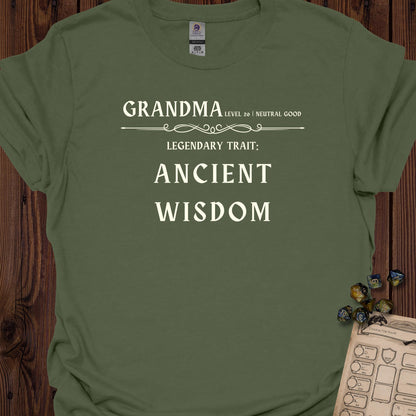 Grandma characther sheet - MilitaryGreen