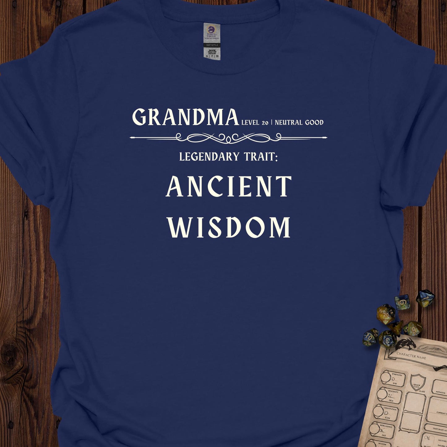 Grandma characther sheet - Navy