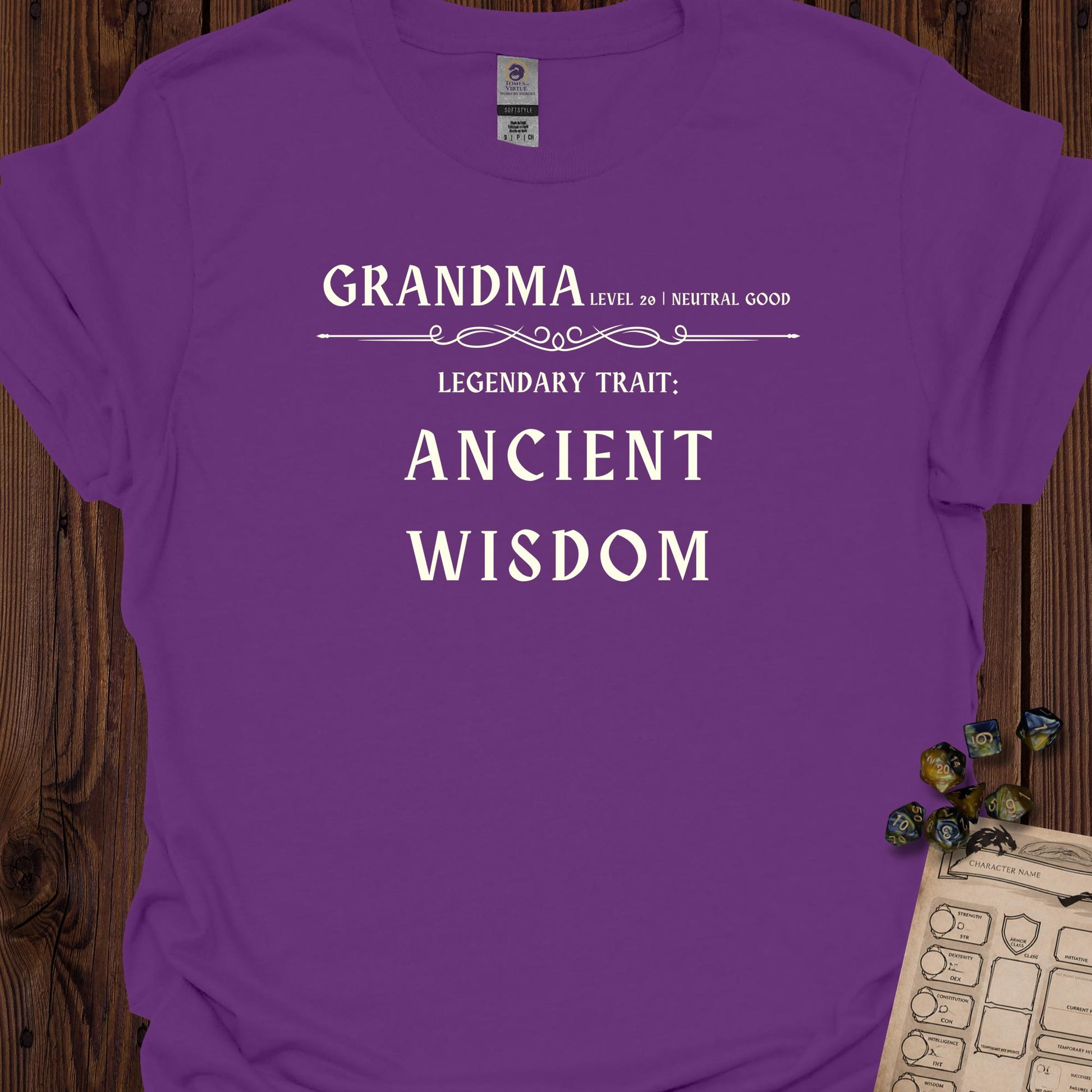 Grandma characther sheet - Purple
