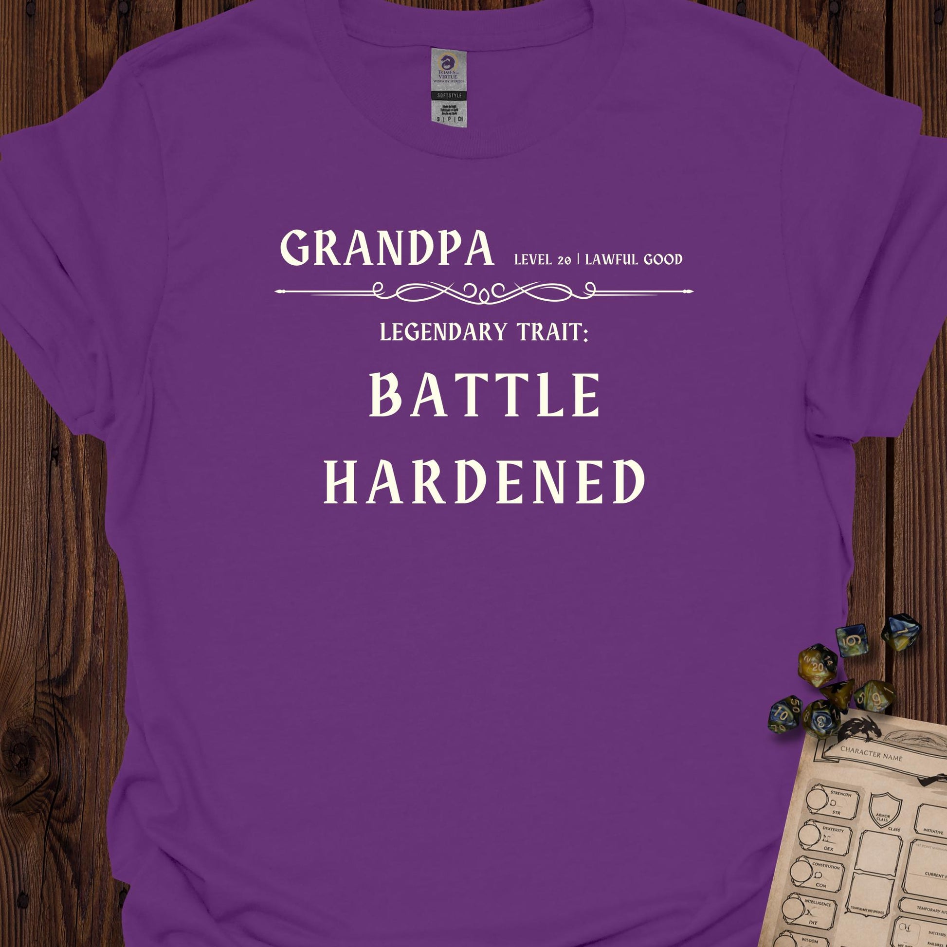 Grandpa characther sheet - Purple